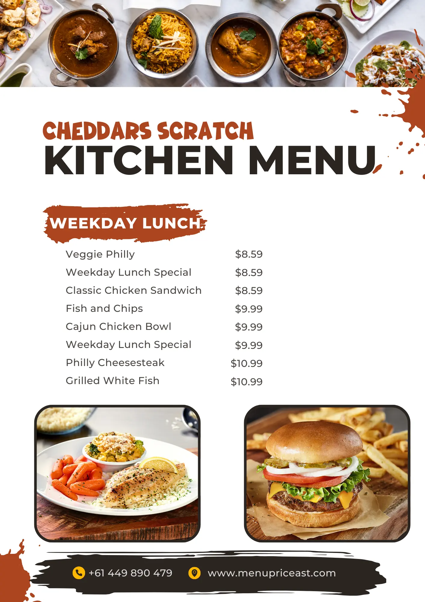 Cheddars Lunch Menu
